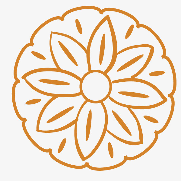 中秋节月饼花纹设计图免抠
