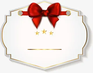 蝴蝶结价格标签PNG矢量元素免抠