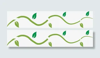 绿色藤蔓叶子矢量图免抠