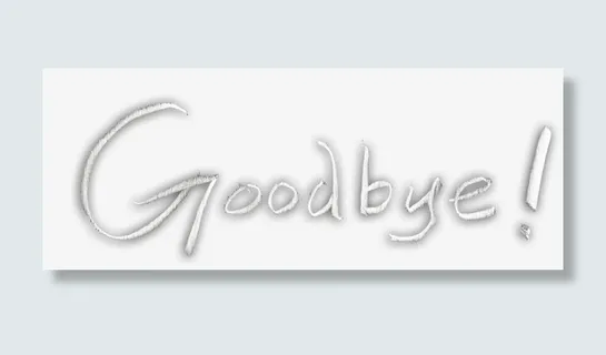 粉笔字goodbye免抠