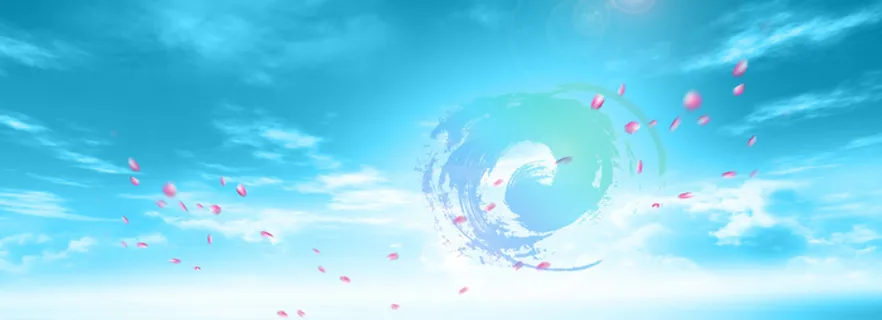 淘宝夏日化妆品护肤面膜唯美花瓣背景banner高清