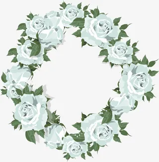 浪漫西式婚礼花门装饰图案免抠