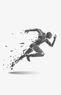 奔跑的人矢量素材免抠