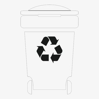 白色简约保护环境可回收标志的垃免抠