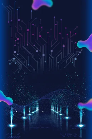 科技领航未来流体渐变海报高清