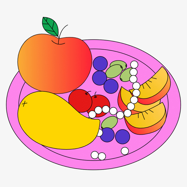 扁平插画风水果图免抠