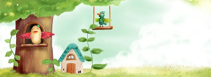 卡通手绘童趣banner高清