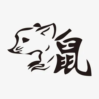 卡通手绘装饰十二生肖简笔画头像免抠