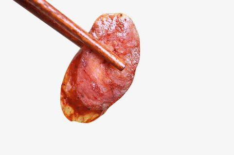 筷子夹一片火腿免抠