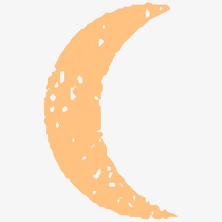 黄色可爱日系卡通月亮免抠