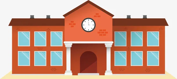 学校教学楼素材免抠