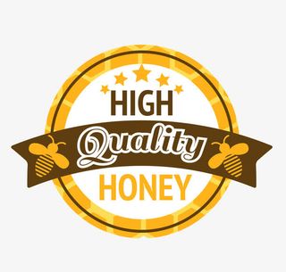 黄色蜜蜂标签矢量免抠