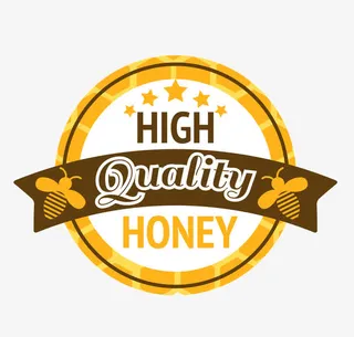 黄色蜜蜂标签矢量免抠