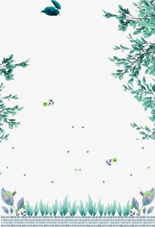 春意盎然绿色叶子免抠