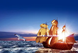 企业团队帆船高清