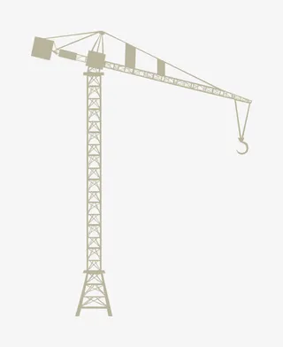 矢量 卡通手绘 塔吊免抠