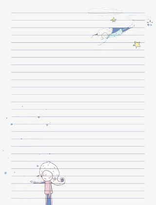 条纹书信边框免抠