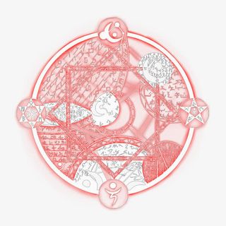 粉色可爱星星月亮魔法阵免抠