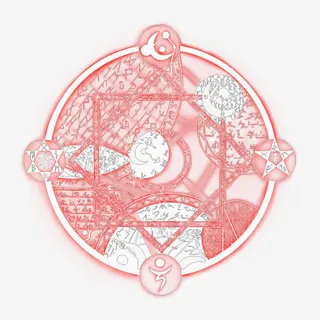 粉色可爱星星月亮魔法阵免抠