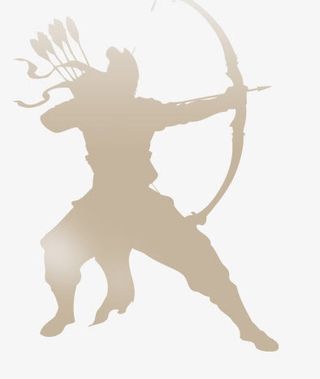 射箭剪影免抠