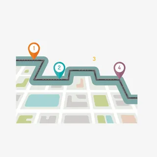 扁平化地铁规划地图免抠