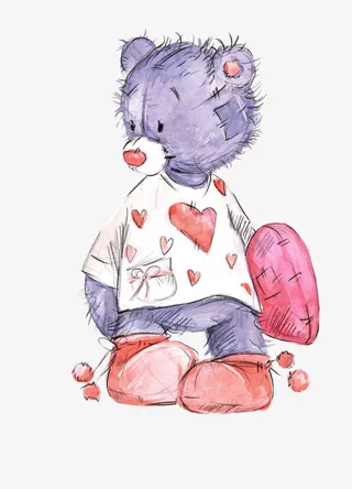 手绘可爱的小熊免抠图免抠