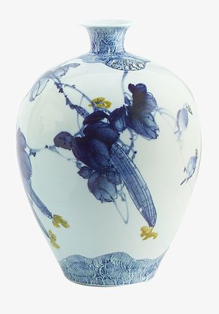 水墨画瓷瓶免抠