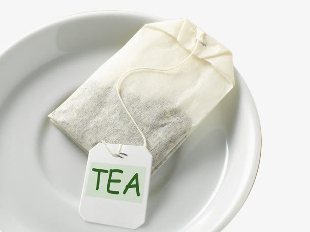 白色茶包免抠