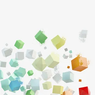 科技块状漂浮元素免抠