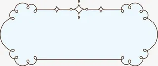 卡通花纹边框免抠