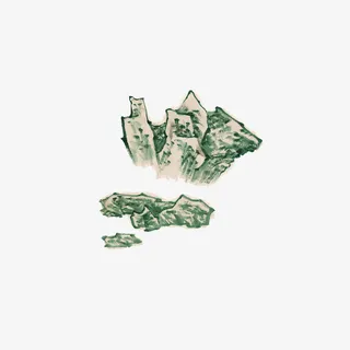 中国风水墨画石头免抠