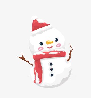 雪人  白色免抠