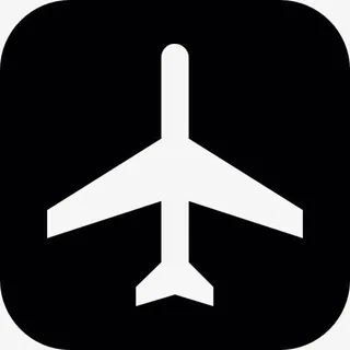 飞机的轮廓在广场背景图标