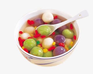 彩色小汤圆素材图片免抠