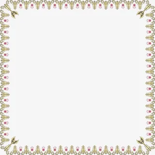 咖啡色花枝框架免抠