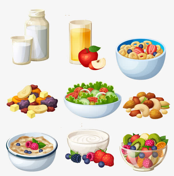 零食与水果的盛宴免抠