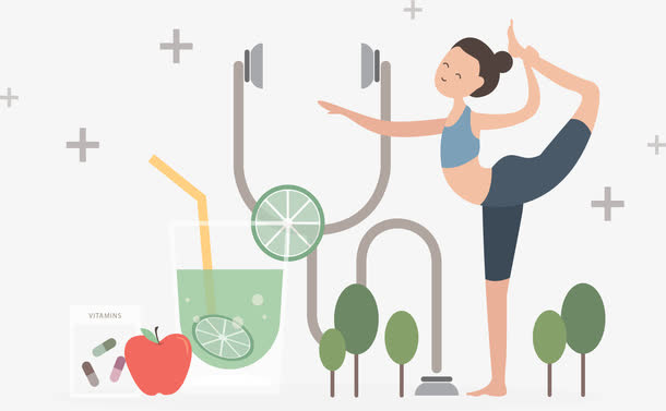 健康生活习惯免抠