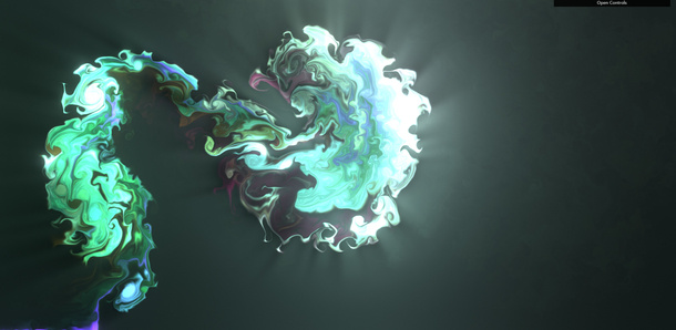 抽象颜色混合水墨背景图