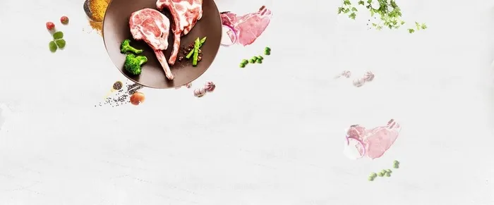 淘宝排骨食材全屏海报设计高清