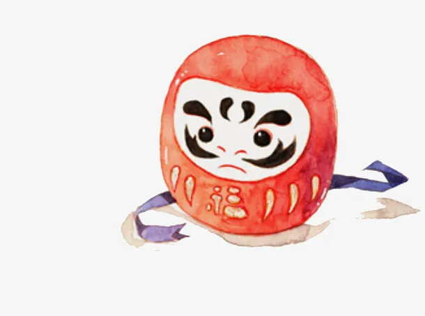 手绘达摩翁免抠