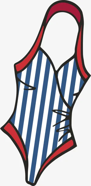 沙滩泳衣矢量免抠