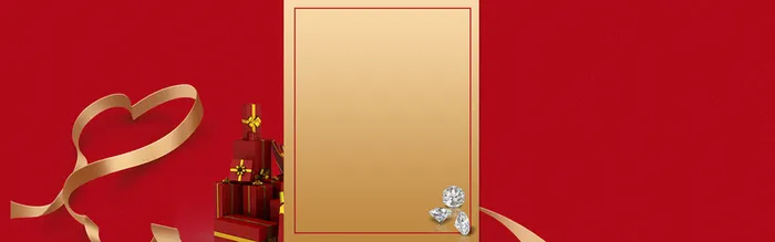 电商简约红色banner背景高清