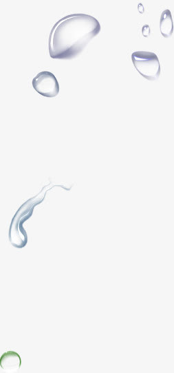 手绘护肤品水滴装饰免抠