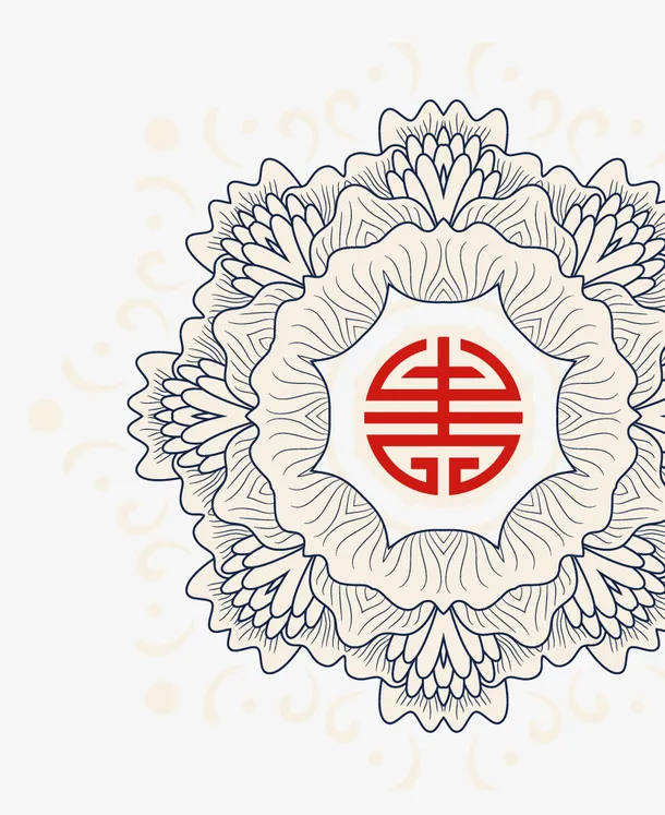 中国风古典花纹底纹装饰免抠