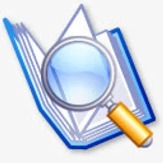 放大镜与书本免抠