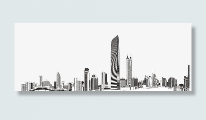 深圳城市建筑剪影免抠