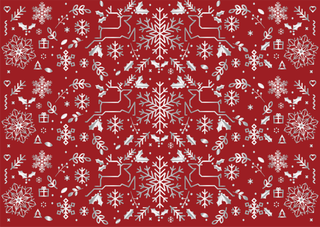 红色圣诞背景银光闪闪高清