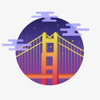 卡通吊桥装饰图案免抠