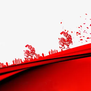 红色公鸡背景素材