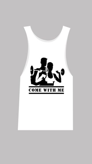 白色健身房T恤图案背景图高清